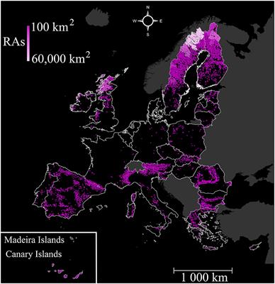 Importance of Roadless Areas for the European Conservation Network